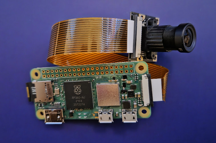 Raspberry-Pi Zero 2 with camera attached