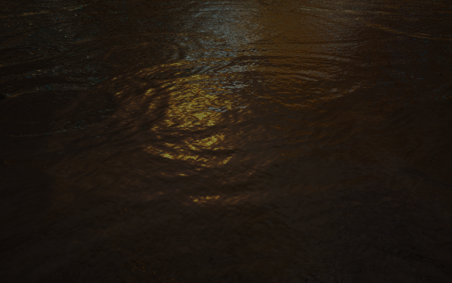 Raindrops on a puddle